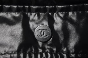 極美品 CHANEL シャネル メッシュ ナイロン パーカー ブラック ココボタン P43471W05101 サイズ34 中古 50622