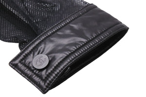 極美品 CHANEL シャネル メッシュ ナイロン パーカー ブラック ココボタン P43471W05101 サイズ34 中古 50622
