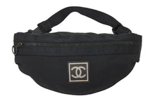 Load image into Gallery viewer, CHANEL シャネル ウエストバッグ ショルダーバッグ ポーチ スポーツライン ココマーク 8074461 ナイロン ブラック 美品 中古 50691