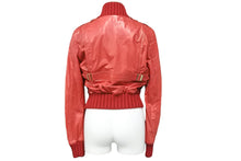 Load image into Gallery viewer, GUCCI グッチ レザー ジャケット レッド アウター ゴールド金具 ロゴ 赤 155710XN148 サイズ38 中古 50735