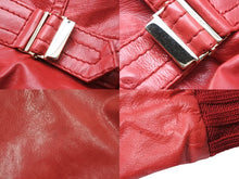 Load image into Gallery viewer, GUCCI グッチ レザー ジャケット レッド アウター ゴールド金具 ロゴ 赤 155710XN148 サイズ38 中古 50735