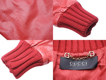 Load image into Gallery viewer, GUCCI グッチ レザー ジャケット レッド アウター ゴールド金具 ロゴ 赤 155710XN148 サイズ38 中古 50735