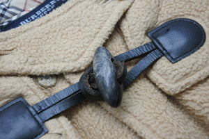 BURBERRY バーバリー ダッフルコート ノヴァチェック柄 BN616-446 ポリエステル ベージュ ブラウン サイズ90 美品 中古 50740 