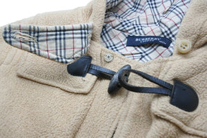 BURBERRY バーバリー ダッフルコート ノヴァチェック柄 BN616-446 ポリエステル ベージュ ブラウン サイズ90 美品 中古 50740 