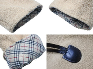 BURBERRY バーバリー ダッフルコート ノヴァチェック柄 BN616-446 ポリエステル ベージュ ブラウン サイズ90 美品 中古 50740 