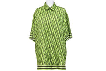Load image into Gallery viewer, DIOR ディオール 半袖シャツ オブリークピクセル トップス 193C545A4751 シルク グリーン カーキ サイズ38 美品 中古 50747