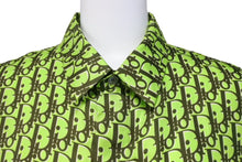 Load image into Gallery viewer, DIOR ディオール 半袖シャツ オブリークピクセル トップス 193C545A4751 シルク グリーン カーキ サイズ38 美品 中古 50747