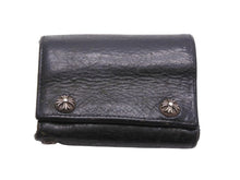 Load image into Gallery viewer, CHROME HEARTS クロムハーツ 三つ折り財布 CHプラス シルバー金具 ブラック レザー 良品 中古 50751