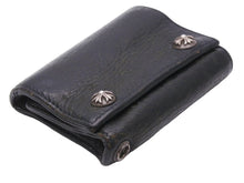 Load image into Gallery viewer, CHROME HEARTS クロムハーツ 三つ折り財布 CHプラス シルバー金具 ブラック レザー 良品 中古 50751