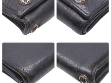 Load image into Gallery viewer, CHROME HEARTS クロムハーツ 三つ折り財布 CHプラス シルバー金具 ブラック レザー 良品 中古 50751