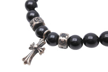 Load image into Gallery viewer, CHROME HEARTS クロムハーツ ビーズブレスレット チャーム アクセサリー ブラック silver925 中古 50769