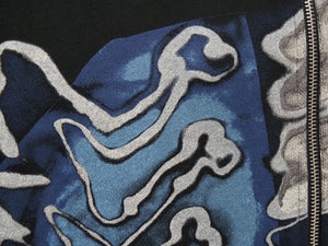 極美品 Travis Scott CACTUS JACK Fragment Design SKELETON GRAFFITI FULL ZIP HOODIE ジップパーカー 黒 コットン XL 中古 50782