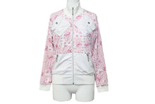 Load image into Gallery viewer, ChristianDior クリスチャンディオール ブルゾン トロッター柄 ポケット ナイロン エラスタン ホワイト ピンク 美品 中古 50836