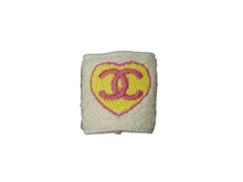 Load image into Gallery viewer, chanel VINTAGE シャネル リング 指輪 ヴィンテージ ハートモチーフ ホワイト ピンク イエロー90s 00s 中古 50841