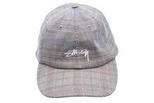 Load image into Gallery viewer, stussy ステューシーキャップ ロゴ チェック柄 グレンチェック ストリート スケーター 中古 50912