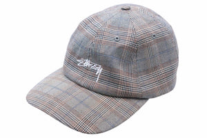 stussy ステューシーキャップ ロゴ チェック柄 グレンチェック ストリート スケーター 中古 50912