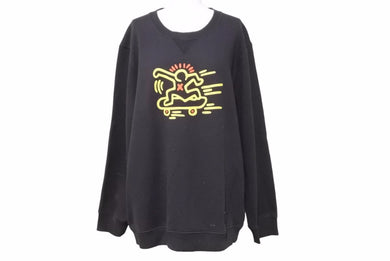 COACH KITH HARING スウェット コーチ キースヘリング ブラック イエロー レッド ポップアート 中古 50918