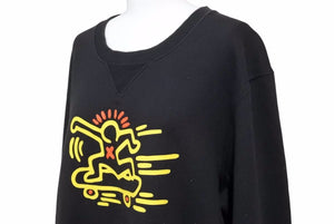 COACH KITH HARING スウェット コーチ キースヘリング ブラック イエロー レッド ポップアート 中古 50918