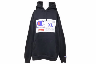 supreme champion 2018 AW シュプリーム チャンピオン パーカー ブラック ストリート スケート 中古 50916