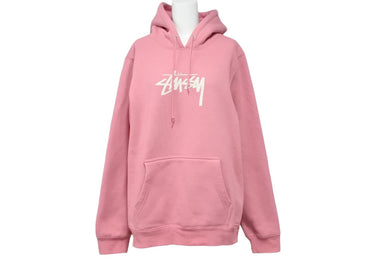 STUSSY パーカー ステューシー ピンク デカロゴ ストリート スケート サーフ スト男 スト女 中古 50922