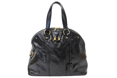 YVES SAINT LAURENT イヴ・サンローラン ハンドバッグ ミューズバッグ ゴールド金具 美品 中古 50977 