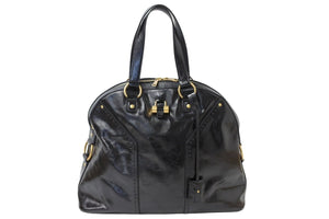 YVES SAINT LAURENT イヴ・サンローラン ハンドバッグ ミューズバッグ ゴールド金具 美品 中古 50977 