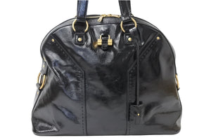YVES SAINT LAURENT イヴ・サンローラン ハンドバッグ ミューズバッグ ゴールド金具 美品 中古 50977 
