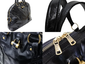 YVES SAINT LAURENT イヴ・サンローラン ハンドバッグ ミューズバッグ ゴールド金具 美品 中古 50977 