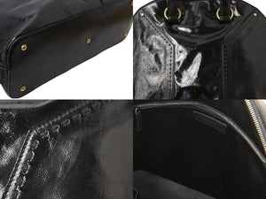 YVES SAINT LAURENT イヴ・サンローラン ハンドバッグ ミューズバッグ ゴールド金具 美品 中古 50977 