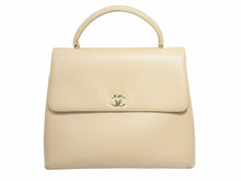 Load image into Gallery viewer, CHANEL シャネル ハンドバッグ キャビアスキン 鞄 ロゴ ココマーク ブラウン 6番台 ゴールド金具 中古 50989