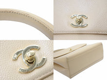 Load image into Gallery viewer, CHANEL シャネル ハンドバッグ キャビアスキン 鞄 ロゴ ココマーク ブラウン 6番台 ゴールド金具 中古 50989