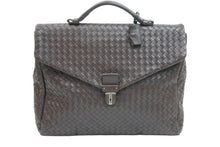 Load image into Gallery viewer, BOTTEGAVENETA ボッテガヴェネタ ハンドバッグ V46512040 イントレチャート ブラウン レザー シルバー金具 美品 中古 50999