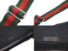 画像をギャラリービューアに読み込む, GUCCI グッチ ヨガマット 収納ケース 保存袋 ggキャンバス レザーキャンバス ナイロン ブラック レッド グリーン 美品 中古 51002 