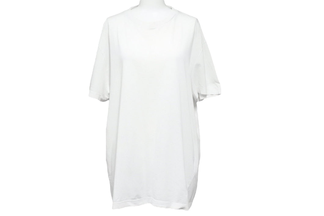 PRADA プラダ 半袖Ｔシャツ トップス クルーネック 三角プレート XXL コットン ホワイト メンズ 良品 中古 51025