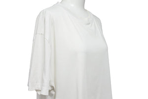 PRADA プラダ 半袖Ｔシャツ トップス クルーネック 三角プレート XXL コットン ホワイト メンズ 良品 中古 51025