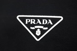 PRADA プラダ スウェット RN98339 メンズ ロゴ ブラック コットン ナイロン サイズM 美品 中古 51048
