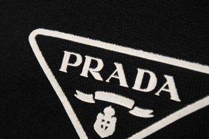 PRADA プラダ スウェット RN98339 メンズ ロゴ ブラック コットン ナイロン サイズM 美品 中古 51048