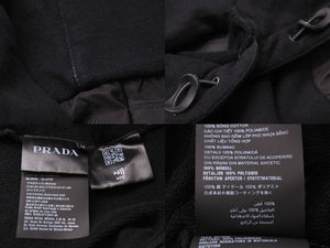 PRADA プラダ スウェット RN98339 メンズ ロゴ ブラック コットン ナイロン サイズM 美品 中古 51048