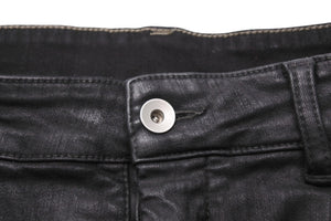 RickOwens リックオウエンス ダークシャドウ コーティング パンツ デトロイトカット DU02A3366-SBD ブラック 32 美品 中古 51057 