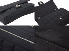 Load image into Gallery viewer, CHANEL シャネル マトラッセ チョコバー ショルダーバッグ 7番台 ココマーク ナイロン ブラック シルバー金具 美品 中古 51078