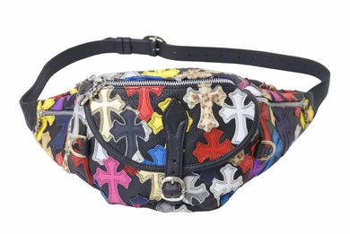 極美品 クロムハーツ Chrome Hearts #1 SNAT PACK MULTI スナットパック マルチクロスパッチレザーバッグ 中古 51081