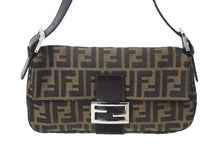 Load image into Gallery viewer, FENDI フェンディ ハンドバッグ スッカ マンマハケット キャンハス 26424 レザー シルバー金具 ブラウン 美品 中古 51085