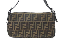 Load image into Gallery viewer, FENDI フェンディ ハンドバッグ スッカ マンマハケット キャンハス 26424 レザー シルバー金具 ブラウン 美品 中古 51085