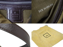 Load image into Gallery viewer, FENDI フェンディ ハンドバッグ スッカ マンマハケット キャンハス 26424 レザー シルバー金具 ブラウン 美品 中古 51085
