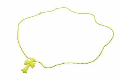 CHROME HEARTS クロムハーツ ネックレス・チョーカー CHクロス ボールチェーン ネオンイエロー2012年 美品 中古 51102