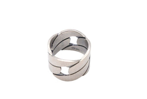 GUCCI グッチ Gチェーンモチーフリング 指輪 19号 シルバー925 ブランド刻印 メンズ 11g 美品 中古 51119