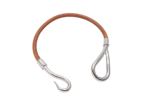 HERMES エルメス ジャンボ ブレスレット シルバー ブラウン 箱付き 美中古 中古 51121