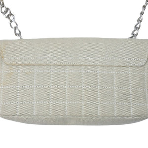 CHANEL シャネル ショルダーバッグ No.5 カメリア ココマーク 10番台 キャンバス パテントレザー イエロー ベージュ 良品 中古51125