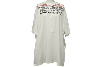 極美品 BURBERRY バーバリー ホースフェリープリント コットン オーバーサイズ半袖Ｔシャツ ホワイト 8048323 XL 中古 51150 
