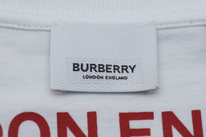 極美品 BURBERRY バーバリー ホースフェリープリント コットン オーバーサイズ半袖Ｔシャツ ホワイト 8048323 XL 中古 51150 